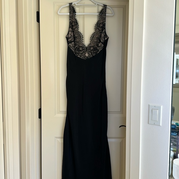 Bardot Black Lace Silky Slip Dress - Picture 6 of 16